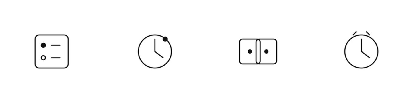 Attribute-Based Access and Just-in-Time Access Line Icon Set - Attribute-Based Access, Just-in-Time Access, Service-to-Service mTLS, User Session
