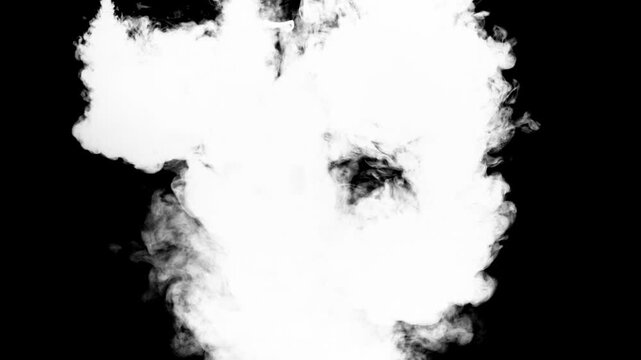 Massive Smoke Cloud Roll-In Video on Black Background for Epic Product Launch Opening, AAA Game Cinematic Intro and City Promo Video Atmosphere