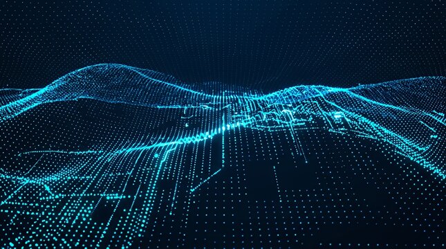 Abstract digitally generated background featuring techno dots on forming surface representing futuristic technology and digital art techno dots on forming surface abstract digitally generated