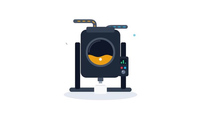 Industrial Machine Processing Liquid Animation