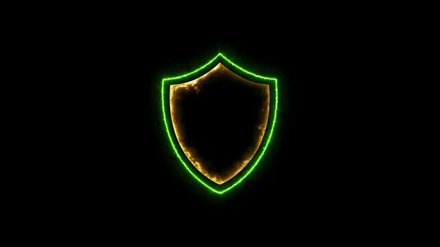 Glowing Energy Shield with Electric Effect Animation