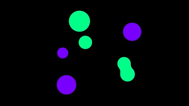 Neon green and purple liquid circles merging like a lava lamp on an alpha channel background