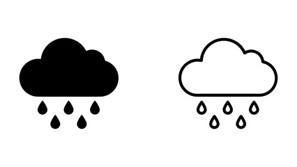 Obraz premium Rain Cloud Icons