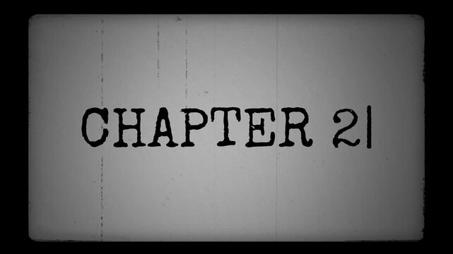 Vintage Chapter Title Cards with Blinking Typewriter Cursor Animation