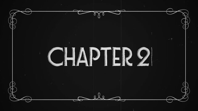 Vintage Typewriter Chapter Title Cards with Blinking Text Animation