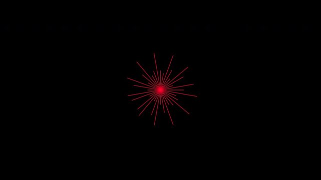 Red corrosive spike arrays isolated on a transparent background for motion graphics overlay