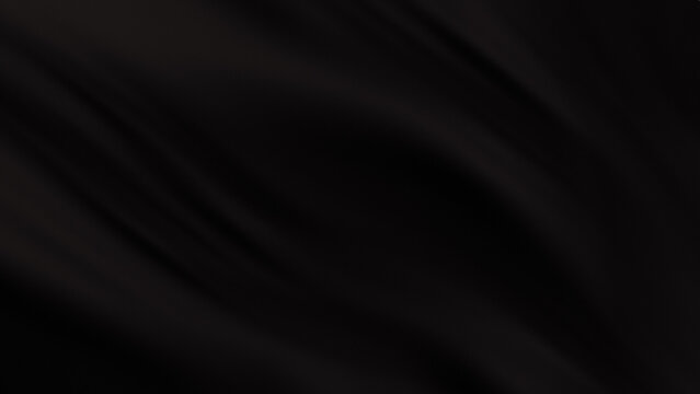close-up of a deep black fabric surface that is incredibly soft and luxurious, highlighting subtle contours and waves of depth