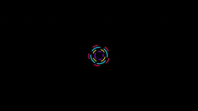 Rotating concentric multi-ring loading spinners with alpha channel and transparent background