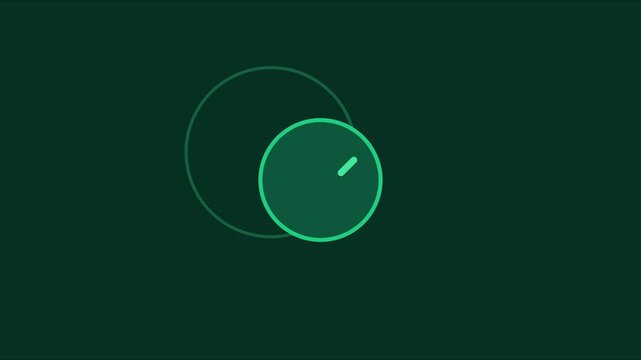Minimalist loading spinner animation with green circular progress indicator for digital interface and user experience 4k