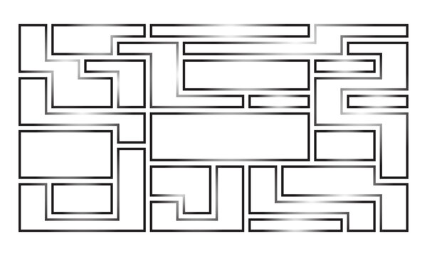 Bento grid outline pattern with white geometric modular blocks forming abstract layout on light background for modern design templates