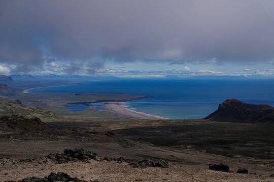 The plateau landscape near the Safellsjokull volcano in western Iceland.