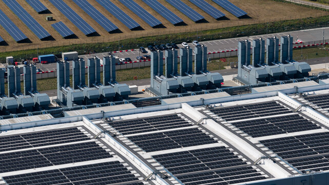 Aerial view of Hyperscale Data Center in Winschoten, Netherlands