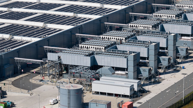 Aerial view of Hyperscale Data Center in Winschoten, Netherlands
