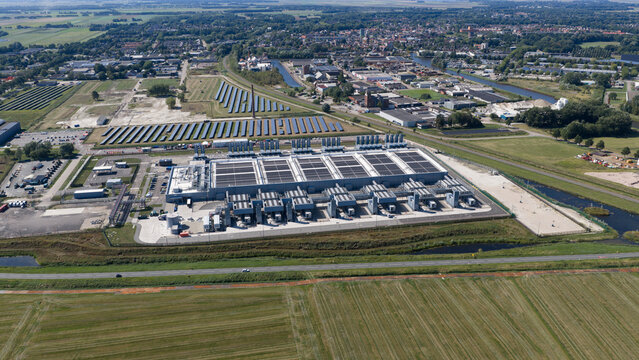 Aerial view of Hyperscale Data Center in Winschoten, Netherlands