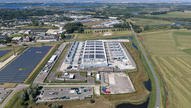 Aerial view of Hyperscale Data Center in Winschoten, Netherlands