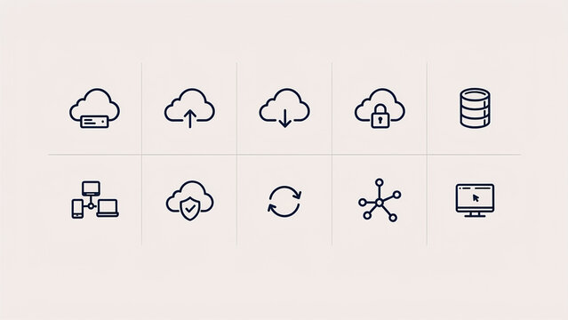 Cloud Computing Icon Set