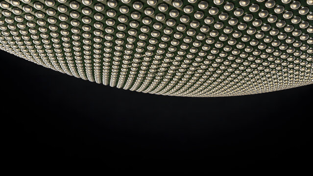 Ball Grid Array BGA Chip Surface Microscopic Detail