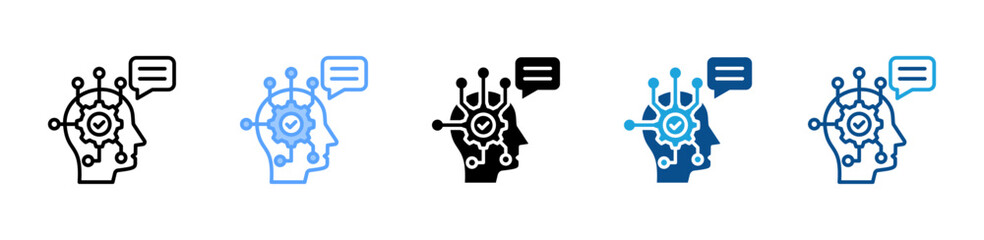 Communication Skills web icon with multiple style collection © Siti Malikhatun