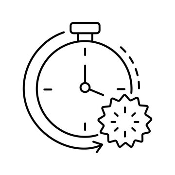 Time limited sale countdown timer icon with seasonal event star badge.