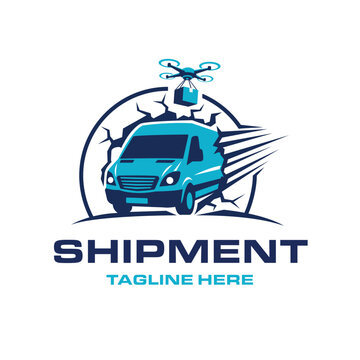 Illustration of Cargo and Shipment Logo Design Vector Illustration