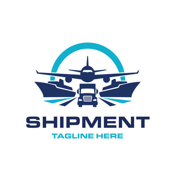 Illustration of Cargo and Shipment Logo Design Vector Illustration