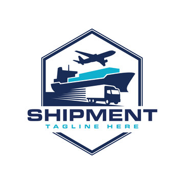 Illustration of Cargo and Shipment Logo Design Vector Illustration