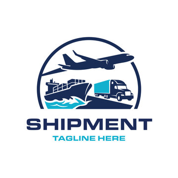Illustration of Cargo and Shipment Logo Design Vector Illustration