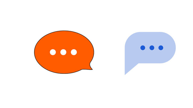Chat icon isolated on transparent background. Modern PNG symbol for messaging, conversation, communication, live chat, apps, websites, UI and graphic design projects