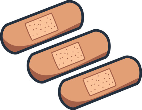 First Aid Kit Band Aids Illustration