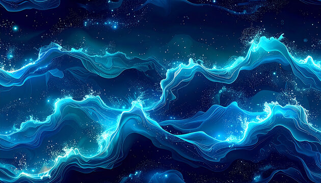 Abstract Electric Lightning Storms in Sky.