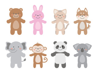 Obraz premium かわいい動物のイラストセット