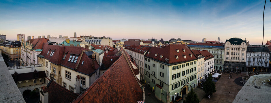 Old Town Bratislava seen from the Old Town Tower , Slovakia