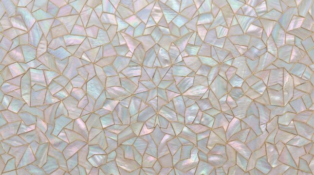 Penrose tiling iridescent mother of pearl gold outline texture