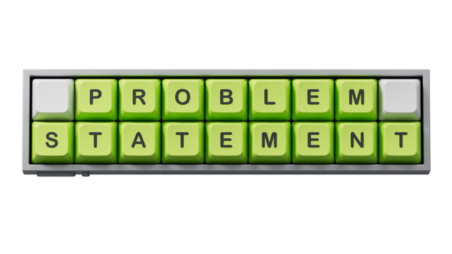 problem statement, business, financial concept. For business planning. Computer keyboard keys. Copy space.Supports PNG files with transparent backgrounds.