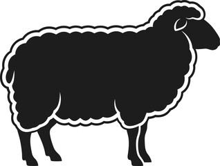 Obraz premium Sheep Silhouette Farm Animal