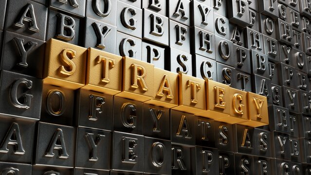 Personal development and career growth concept, Movable type printing with career promotion icon and the concept of development icon.3D rendering.