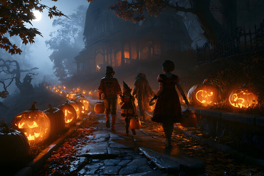 Pumpkin Lane Pathway Invites Spooky Halloween Families for Trick-or-Treating