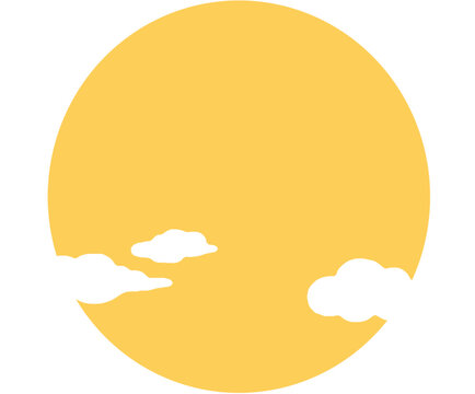 full moon, moon, cloud, yellow moon, white cloud, Chuseok, Hangawi, night, traditional, oriental, Korean traditional, autumn, harvest festival, graphic element, design asset, vector, illustration, fla