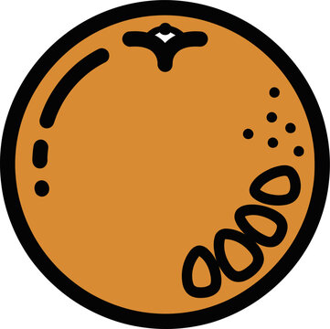 vector illustration of an orange fruit