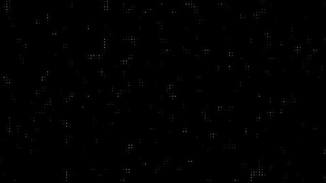Abstract Digital Binary Code Data Matrix Grid Background Animation