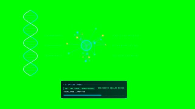 Personalized medicine animation representing precision healthcare, tailored treatment, patient data, medical technology, genomic analysis, digital health, and individualized care.