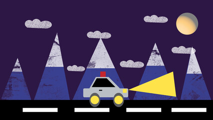 Police Car In The Mountins  © jarhett