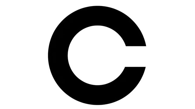 Bold black letter C on white background.