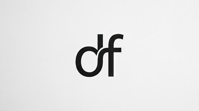 Minimalist black lowercase d f ligature logo.