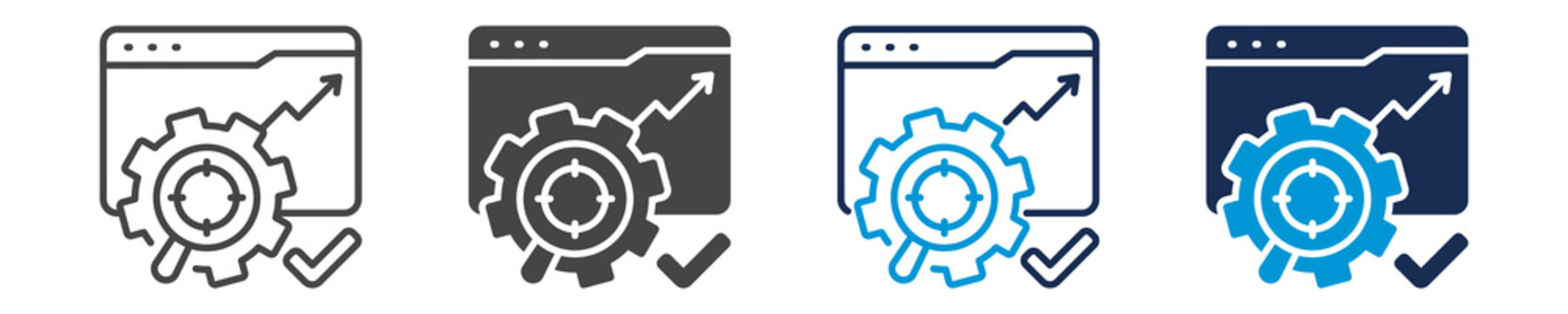 relevance icon set with multi concept