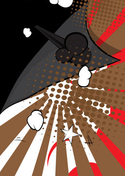 Modern creative pop art vibrant comic book style background. Cartoon effects explosion design.