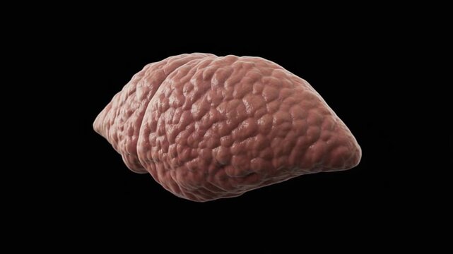 3d anatomical model showing human fatty liver disease