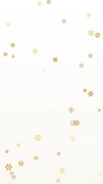 Gold snowflake pattern on white background for winter holiday design