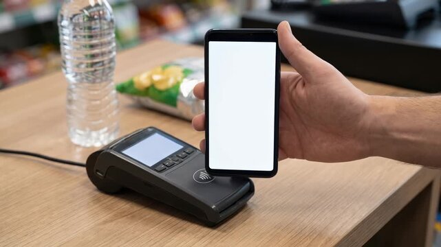 Instant Payment with NFC Smartphone for Contactless Checkout Terminal