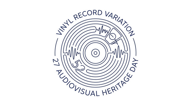 Vinyl Record Audiovisual Heritage Day Logo